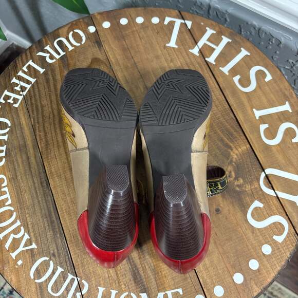 Socofy Retro Mary Jane Floral Heels - Sz EU 41 / US 10-10.5 - Picture 8 of 14